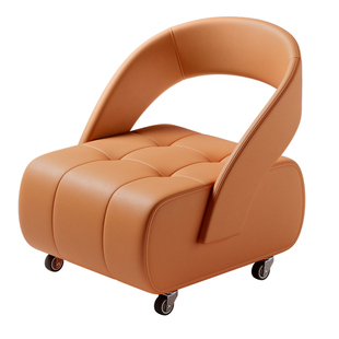 真皮万向轮小凳子家用矮凳客厅沙发凳移动儿童带轮矮凳轻奢小板凳