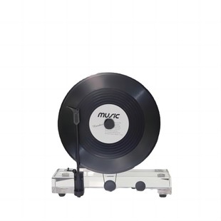 现代简约仿真立式黑胶唱片机留音机摆件卧室客厅样板房家居装饰品