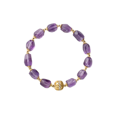 天然紫水晶手串女款小众设计