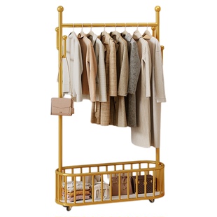 安居客衣架落地卧室挂衣架家用衣帽架简易轻奢衣服架可移动晾衣架