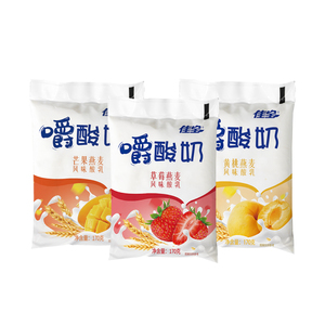 佳宝水果燕麦嚼酸奶常温蓝莓草莓芒果黄桃170g*16袋(预售7天发货)