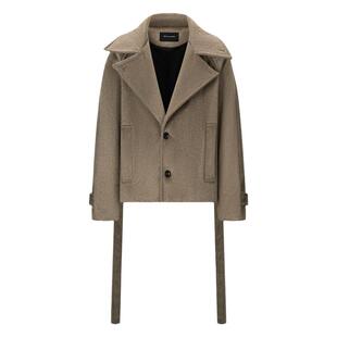 BALIANG「捌樑」 羁'Restrained' 插肩袖廓形重磅大衣呢夹克外套