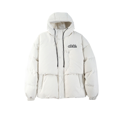 卓沅同款ER颗粒纹连帽羽绒服