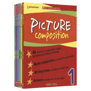 美国学乐 英语看图写作练习册 Scholastic Picture Composition 小学1-6年级 英语作文训练 主题式图文写作教辅 英文原版进口