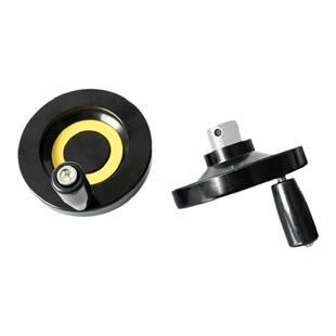 背波纹手轮圆形胶木实心满辐顶丝孔手摇轮键槽孔转盘机床转动手柄