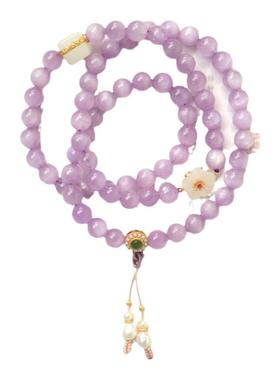 皇后水晶手链猫眼紫锂辉