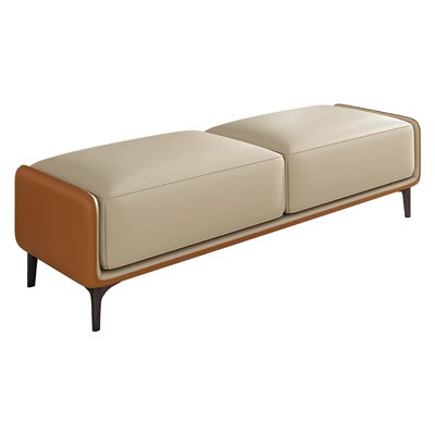 意式极简皮革换鞋凳床边客厅