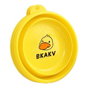 折叠盆便携式旅行盆子家用收缩可折叠小黄鸭洗脸盆婴儿童小盆洗脚