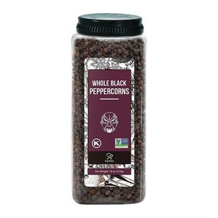 SOEOS黑胡椒粒进口特级大颗粒调味料家用西餐牛排大罐黑椒粒510g