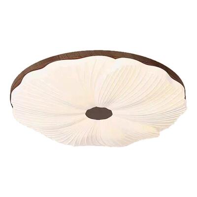 中古风新中式复古胡桃色吸顶灯