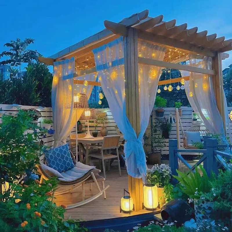 防腐木葡萄架子庭院户外凉亭碳化花园木架藤架爬雨棚室外亭子长廊