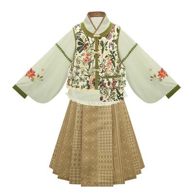 十三余童装刺绣印花汉服女童秋季
