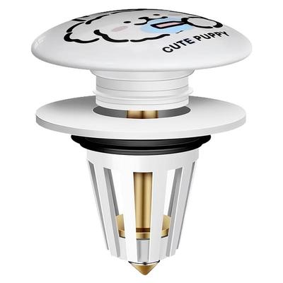 可爱小狗陶瓷洗脸盆漏水塞下水器