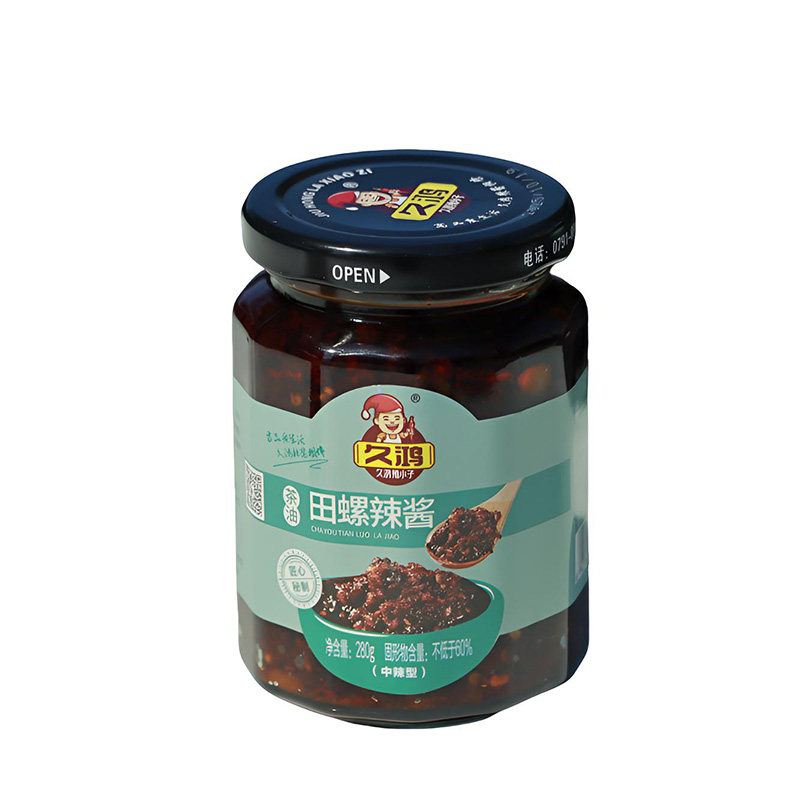 久鸿茶油田螺辣酱280g瓶装