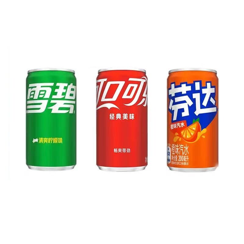 可口可乐雪碧芬达整箱迷你罐胖罐