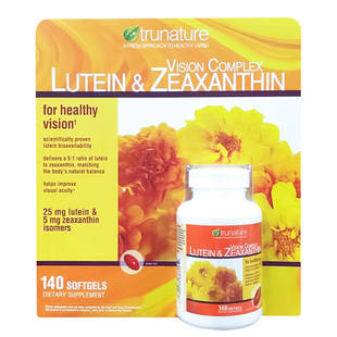 美国直邮 Trunature叶黄素精华胶囊视力保健玉米黄素中老年140粒