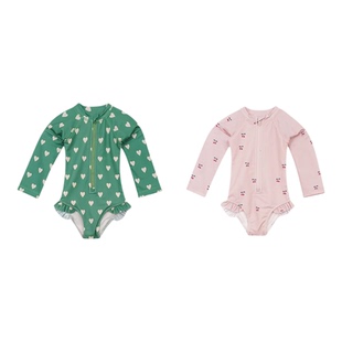 女童ins连体泳衣夏季女宝宝长袖防晒速干泳装小女孩可爱游泳衣潮