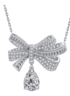 女子爱，蝴蝶结，锆石~锁骨链