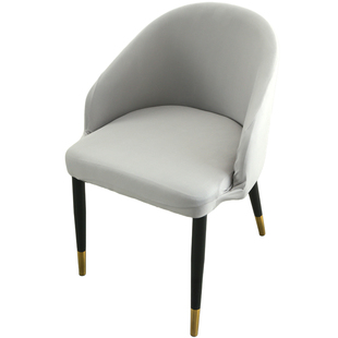 2025弧形椅子套罩保护四季通用矮靠背坐垫异形洽谈扶手餐桌座皮凳