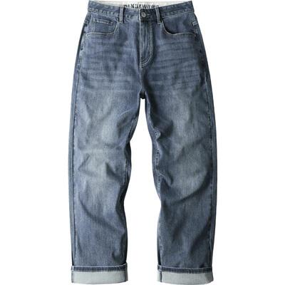 海澜之家简约时尚五袋牛仔裤男