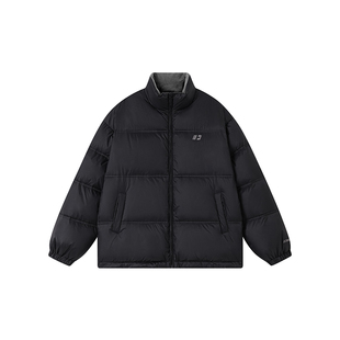 FORNINES三防90白鹅绒外套男潮牌冬季立领面包服加厚防寒羽绒服女