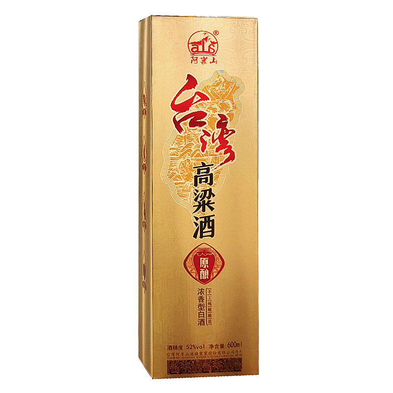 阿嵔山台湾高粱酒52度浓香型600ml/瓶纯粮食白酒整箱六瓶口粮酒水