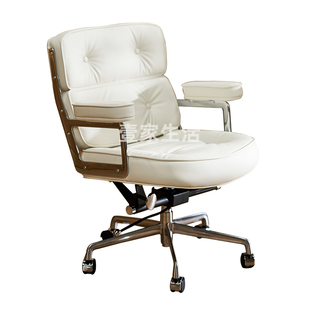 家用电脑椅罗宾椅轻奢办公书房书桌椅升降转椅真皮老板椅久坐舒适