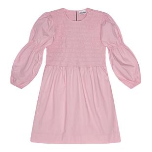 【甄选折扣】GANNI女装 木槿紫罩衫式泡泡袖连衣裙 F9730038