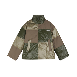 速写outlets奥莱男装秋折扣新品羽绒服宽松立领短款休闲外套潮