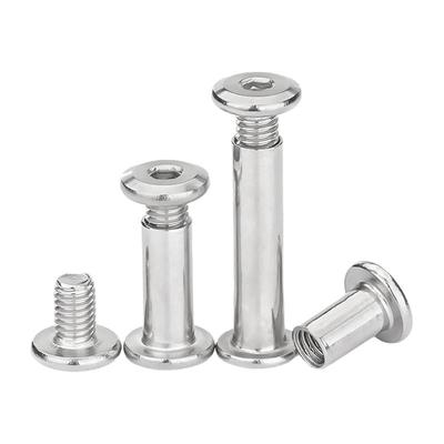 304夹板子母铆钉倒边内六角对锁螺丝螺母家具连接夹板对接螺栓M10