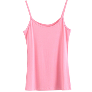 莫代尔打底吊带内搭女夏背心短款上衣修身白色夏季大码胖mm黑色棉