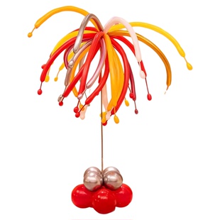 多巴胺烟花气球伸缩杆立柱双11教室装饰儿童生日布置商场彩色长条