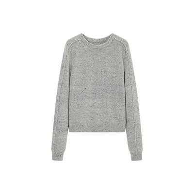TKYSHOP灰色圆领毛针织衫
