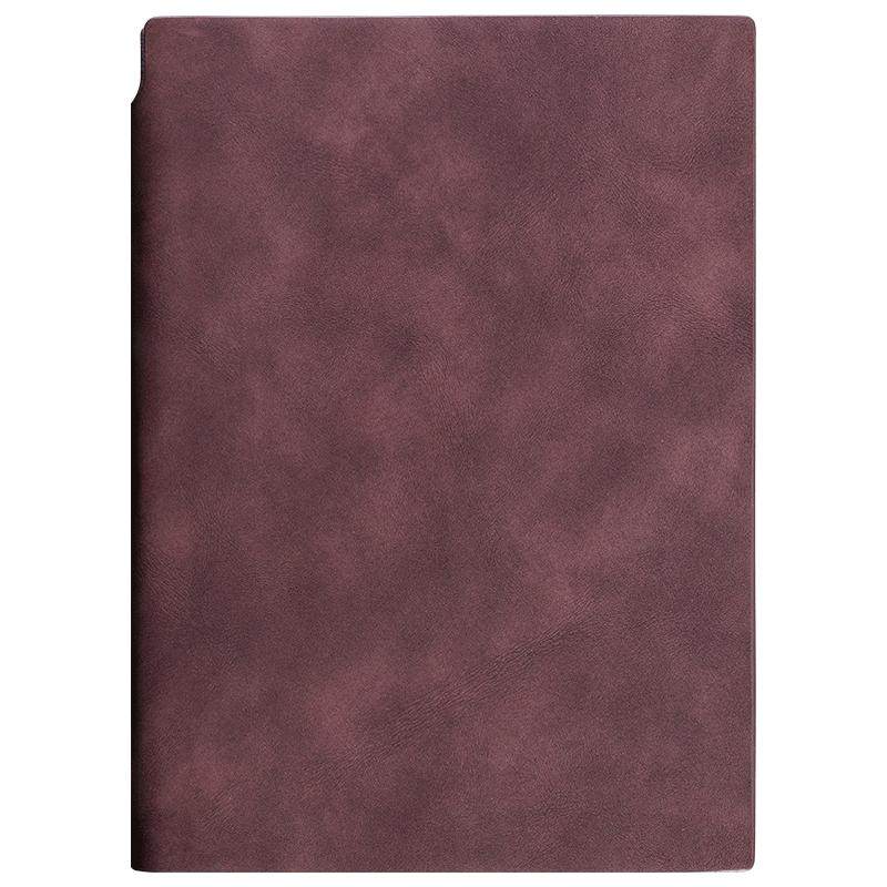 笔记本子加厚记事本文艺精致本子简约大学生加厚复古会议记录本办公用品工作日记本带插笔羊巴皮定制封面LOGO