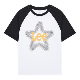 lee kids儿童纯棉短袖T恤简约男女中大童同款户外时尚穿搭上衣