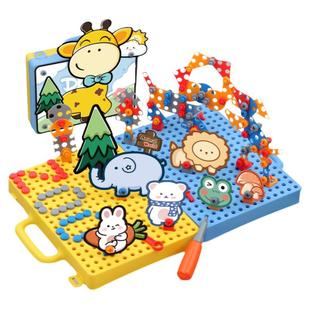 儿童拧螺丝钉组装拆卸拼装工具箱电钻螺丝刀宝宝动手益智玩具男孩