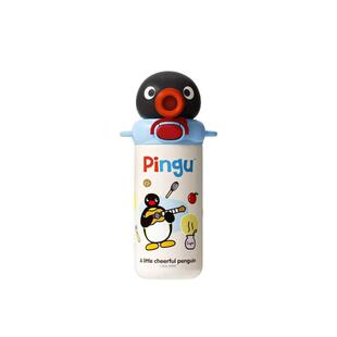 Pingu企鹅可爱保温杯学生上学专用吸管杯儿童男女孩背带水杯便携