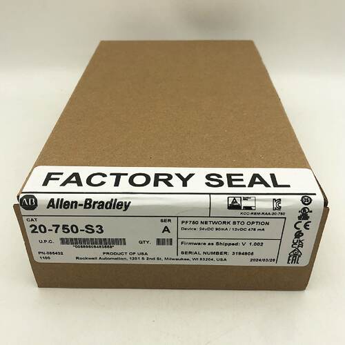 罗克韦尔Allen-Bradley20-750-S3变频器部件质保1年