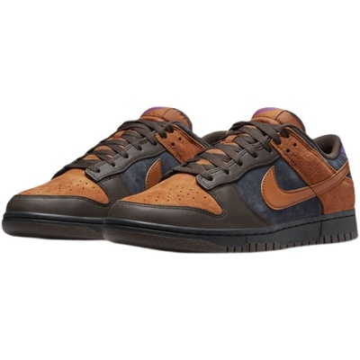 耐克dunk苹果酒麂皮拼接黑橙板鞋