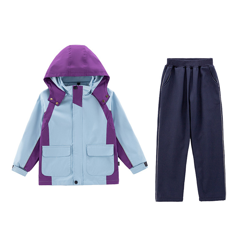小学生校服冲锋衣三合一儿童班服春秋装冬季加厚一年级幼儿园园服