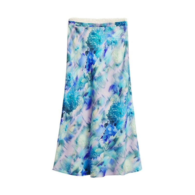 Desigual【Collina Strada联名】抽象花卉印花半身裙
