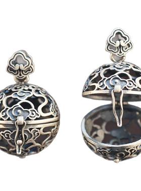 S925纯银复古镂空宫廷祥云纹香囊