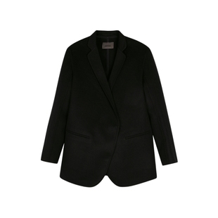 LESS冬季羊毛大衣女休闲简约宽松翻驳领毛呢西服外套2NA711870