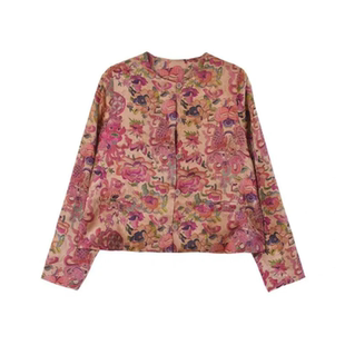 今年流行漂亮高级感超好看圆领盘扣改良唐装上衣新中式国风短外套