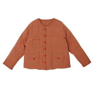 忆旧轻薄小款羽绒服女短款2025新款文艺保暖棉衣棉服圆领外套冬季