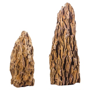 纯天然松皮石盆景鱼缸造景景观装饰水草缸成品多孔石头假山大小块