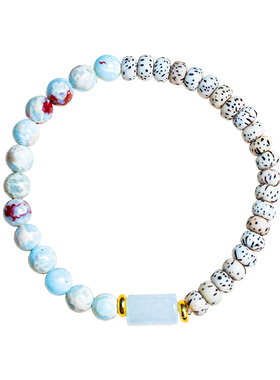 南京鸡鸣寿山石双拼新月菩提纪念品文创手串手链转运珠男女礼物