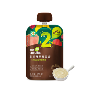 英氏婴幼儿果泥 宝宝辅食泥西梅水果泥香蕉苹果泥蓝莓味6个月