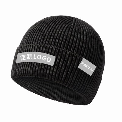 针织帽定制logo企业团队