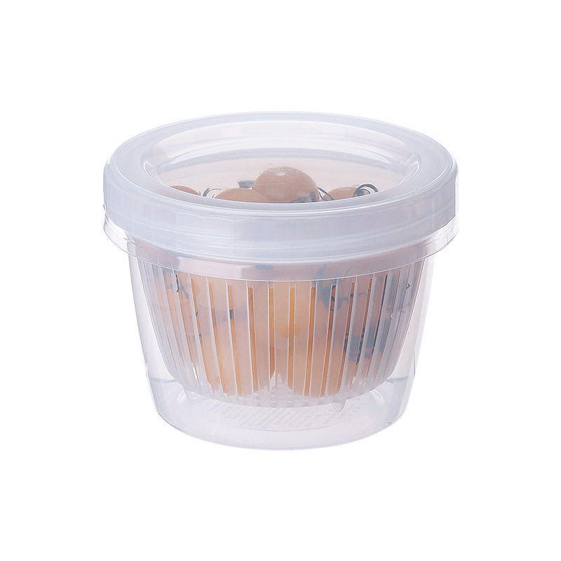 NAKAYA塑料沥水保鲜盒厨房冰箱食品储藏葱姜蒜水果收纳盒日本制